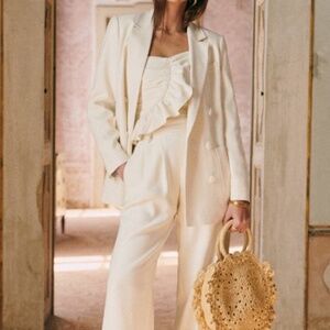 Sezane Michaela Jacket Écru. - Size 36